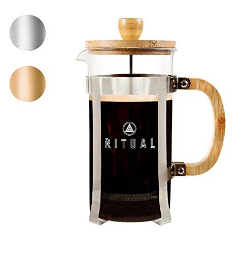 Ritual French Coffee Press, Bamboo Wood, Borosilicate Glass, and Stainless Steel, Coffee Maker with  | Amazon (US)