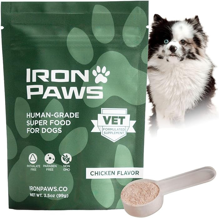 Iron Paws Human-Grade Superfood For Dogs, Premium Greens Powder Supplement For Dental Health, Lon... | Amazon (US)