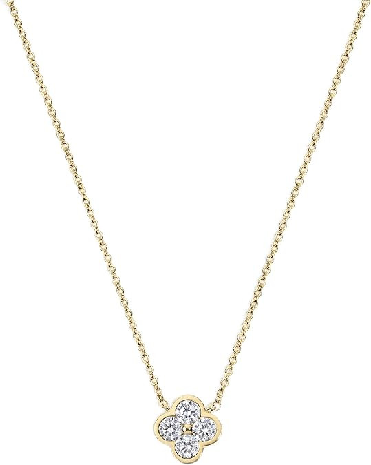 Electric Picks Camilla Clover Necklace for Women, 14k Gold Plated 4-Leaf Pendant Necklace, Design... | Amazon (US)