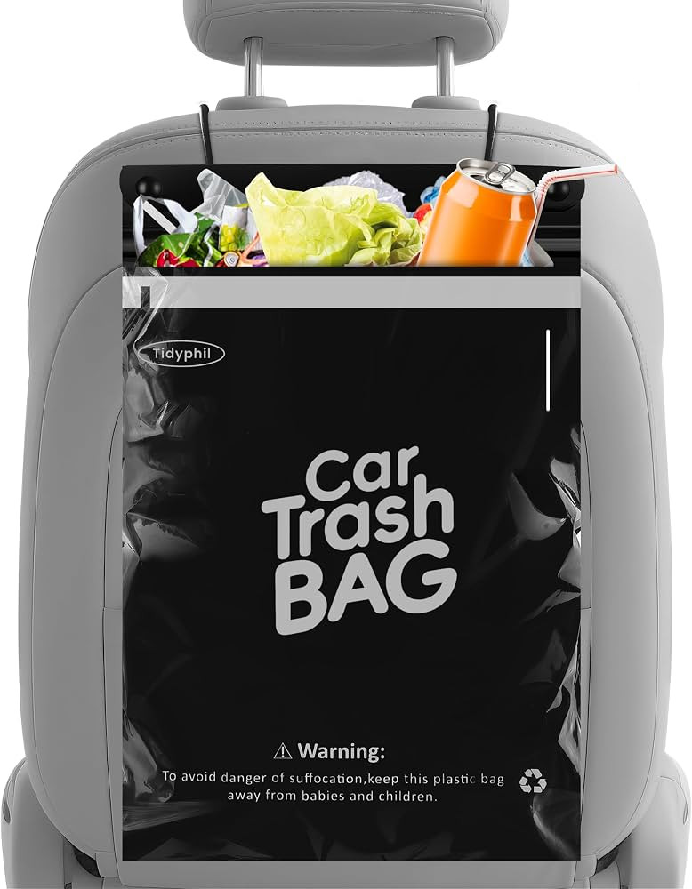50 Bags Tidyphil Hanging Car Trash Bags Disposable, Leak-proof, Odor Seal. 2 Gallon Car Garbage B... | Amazon (US)