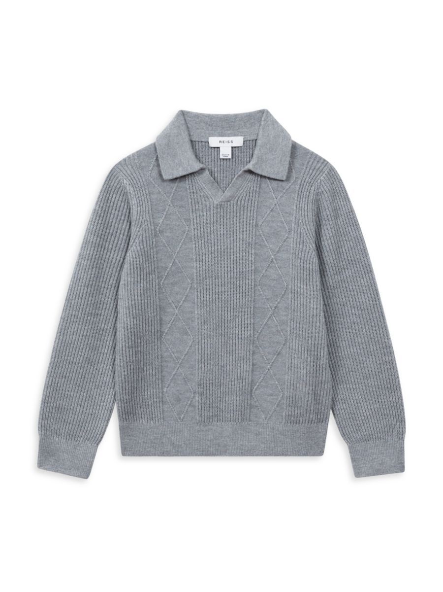 Little Boy's & Boy's Long-Sleeve Polo Sweater | Saks Fifth Avenue