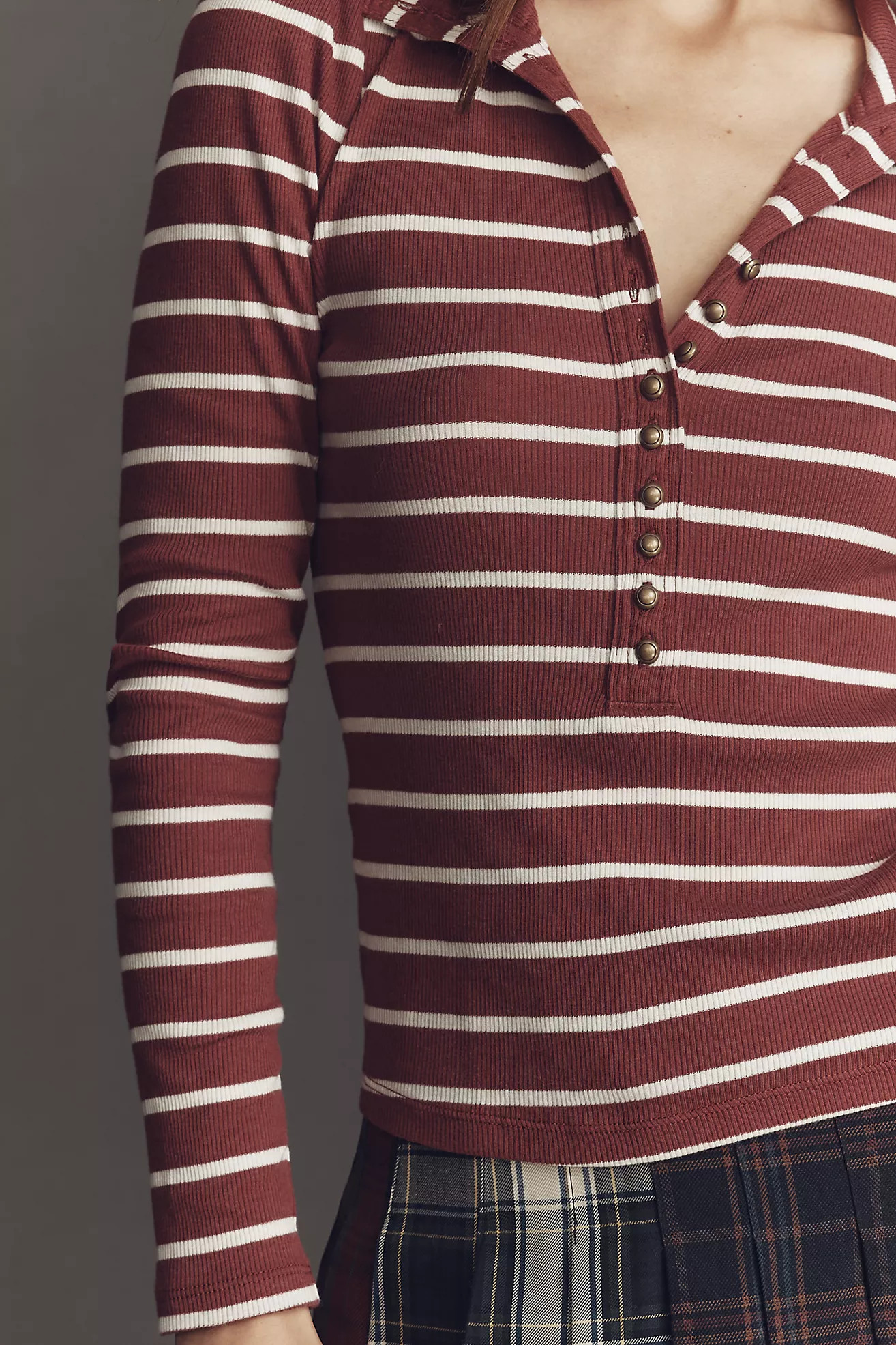 Pilcro Slim Buttondown Long-Sleeve Top | Anthropologie (US)