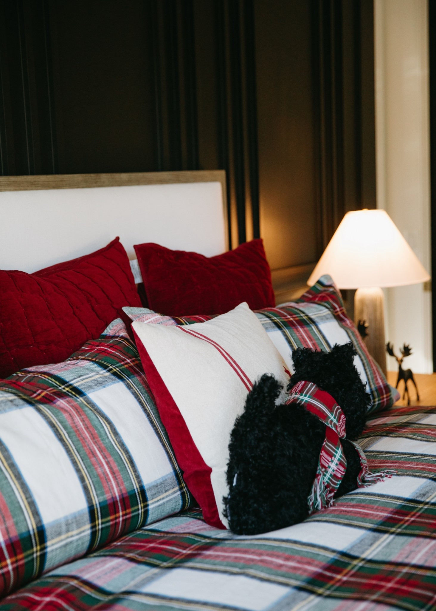 Christmas bedding in the primary bedroom! This is the Stewart Plaid duvet cover set and the Cozy Cloud bedding set. The red is so good! Linking a few of my favorite Christmas pillows.

#LTKSeasonal #LTKHome #LTKHoliday