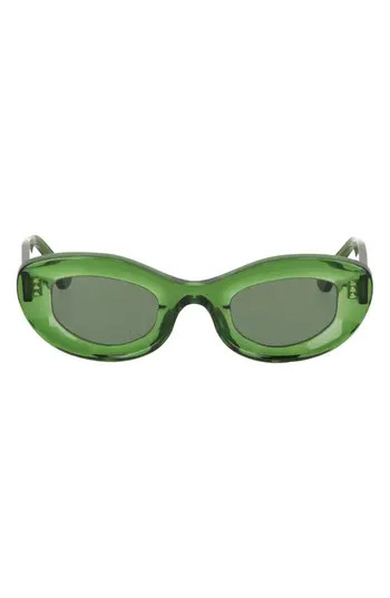 CULT GAIA X THIERRY LASRY Jazz 47mm Oval Sunglasses in Green at Nordstrom Rack | Nordstrom Rack