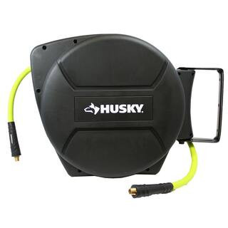 Husky 3/8 in. x 50 ft. Hybrid Retractable Hose Reel | The Home Depot