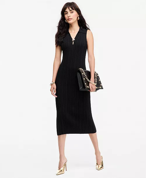 Women's Ribbed-Knit Body-Con Sleeveless Sweater Dress | Macy's