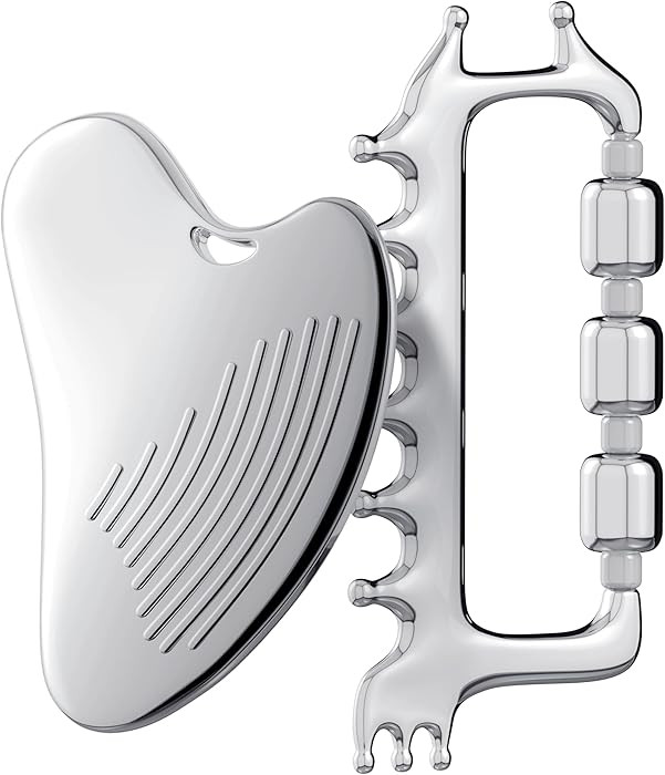 Yeamon Gua Sha Facial Tools & Massager Set, Stainless Steel Skin Care Tools for Face and Body, 3-... | Amazon (US)