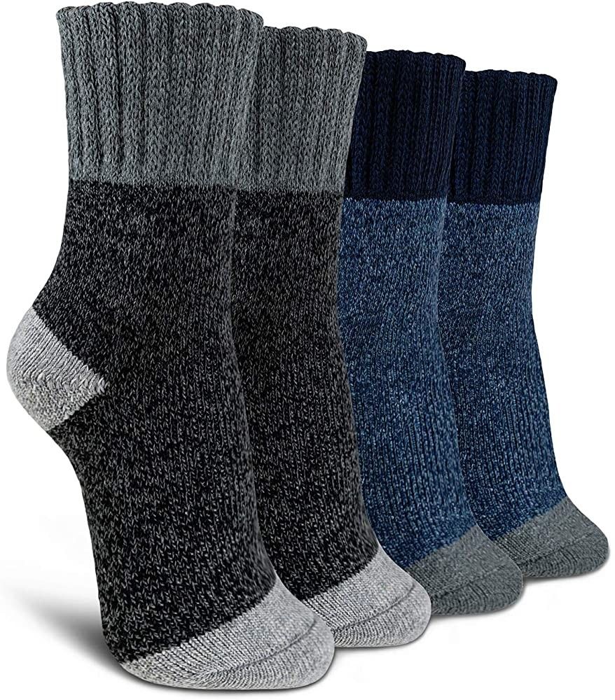Time May Tell Womens Merino Wool Socks Thick Knit Warm Cushion Wool-Socks-for-Women 2/3 Pack | Amazon (US)
