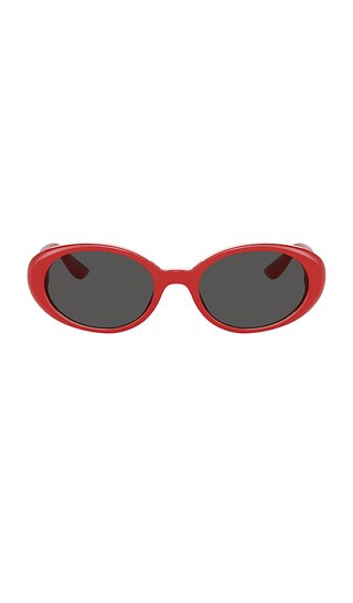 Oval Sunglasses in Red | Revolve Clothing (Global)