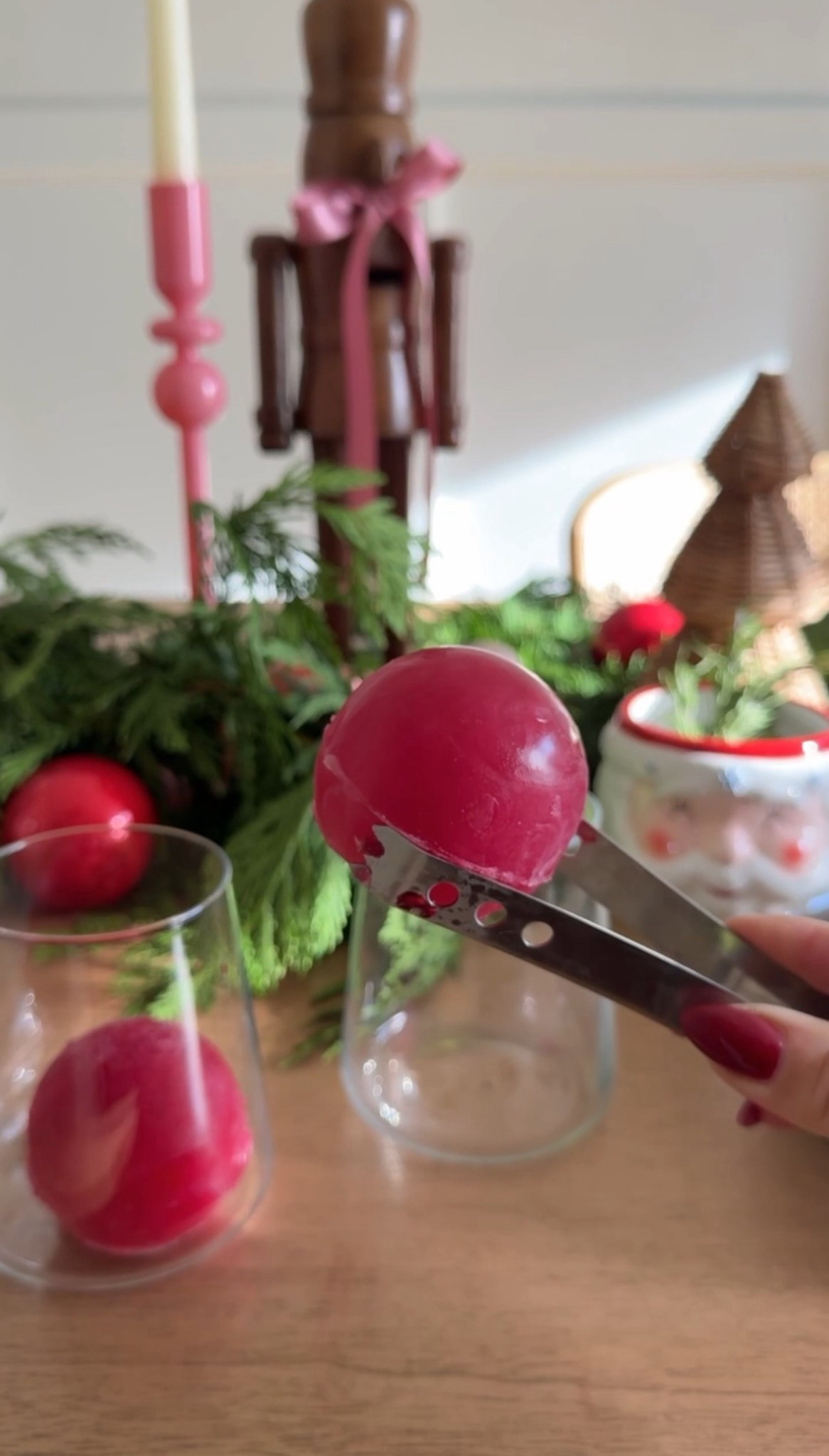 Christmas morning mimosas using a ball ice mold 

#LTKHoliday