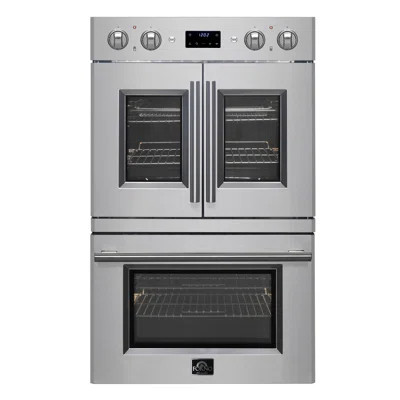 Forno Alta Qualita Asti 30 in. Double French Door Electric 7.36 cu.ft. Wall Oven with Convection | Wayfair North America