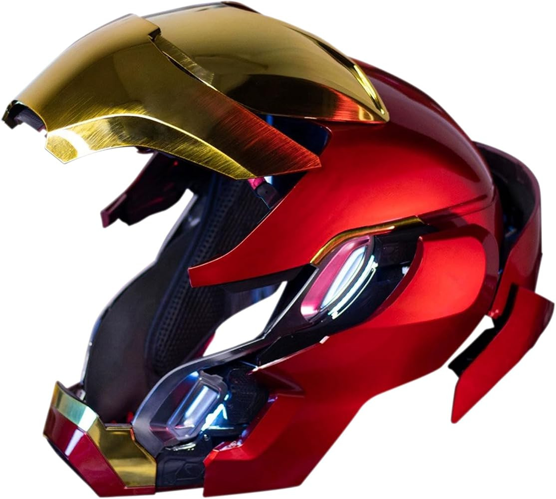 Iron MK50 Helmet Voice Control Wearable Cosplay Electronic Open/Close LED Eyes Mask Model Prop Go... | Amazon (US)