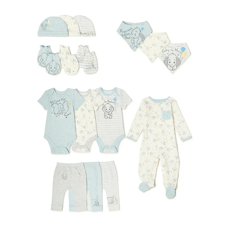 Disney Baby Wishes + Dreams Baby Boy Dumbo Outfit Set, 16-Piece, Newborn-6/9 Months | Walmart (US)