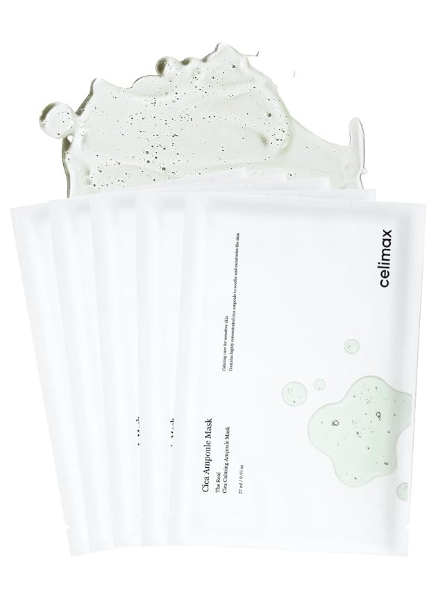 celimax The Real Cica Calming Ampoule Mask | with Centella Asiatica & Madecassoside, Korean Face ... | Amazon (US)
