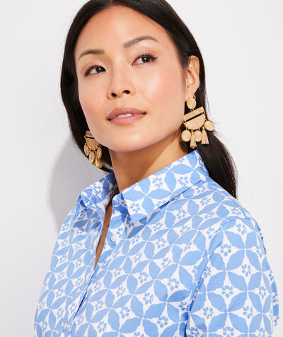 Resort Raffia Earrings | vineyard vines