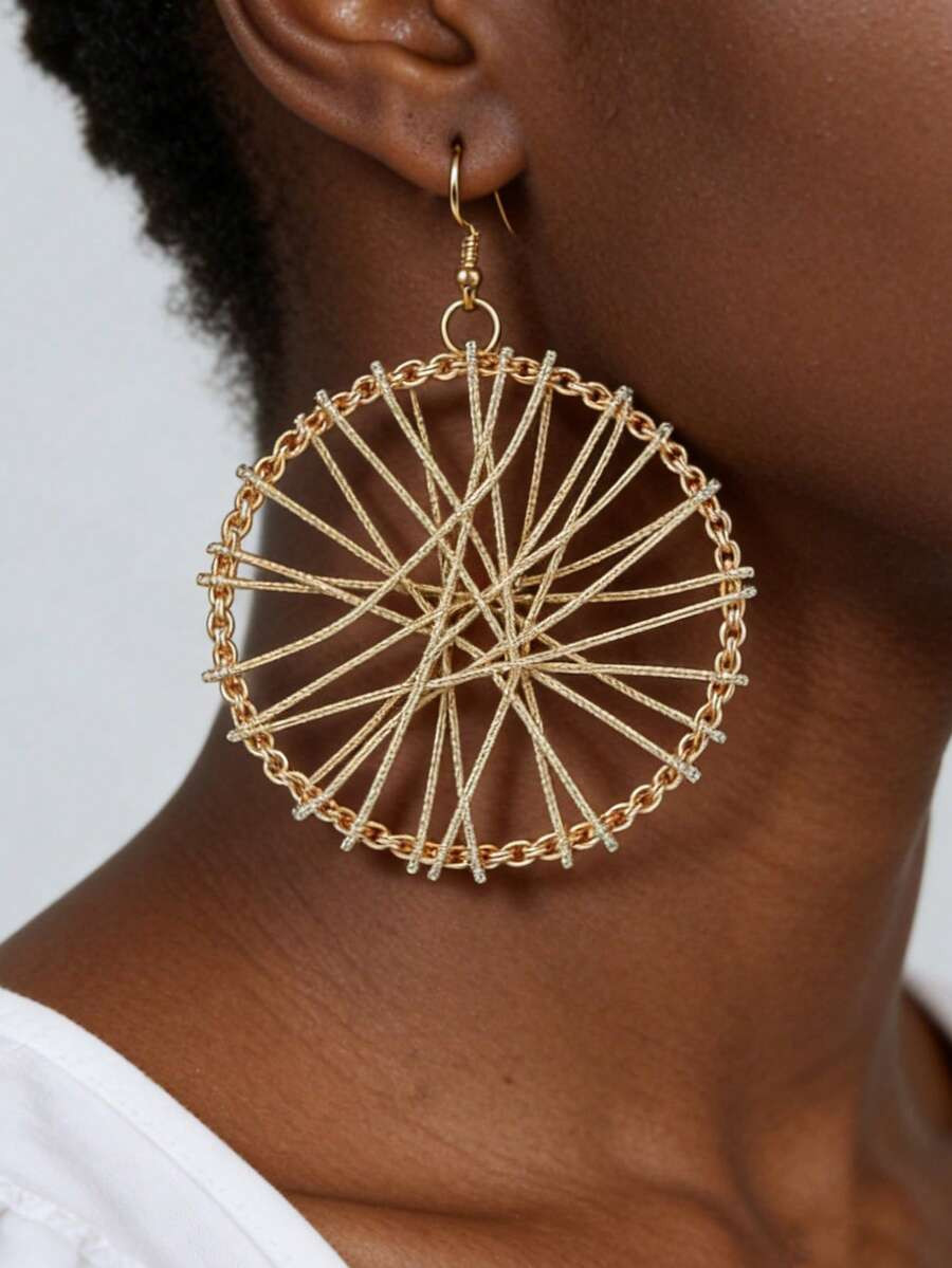 MARLIWOO 1 Pair Fashionable Hollow Wrap Around Exaggerated Earrings, Bohemian Style Jewelry For W... | SHEIN