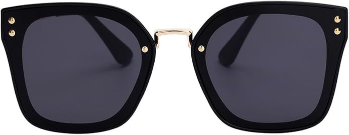 Square Sunglasses Womens Mens Oversized Mirrored lens U886 | Amazon (US)
