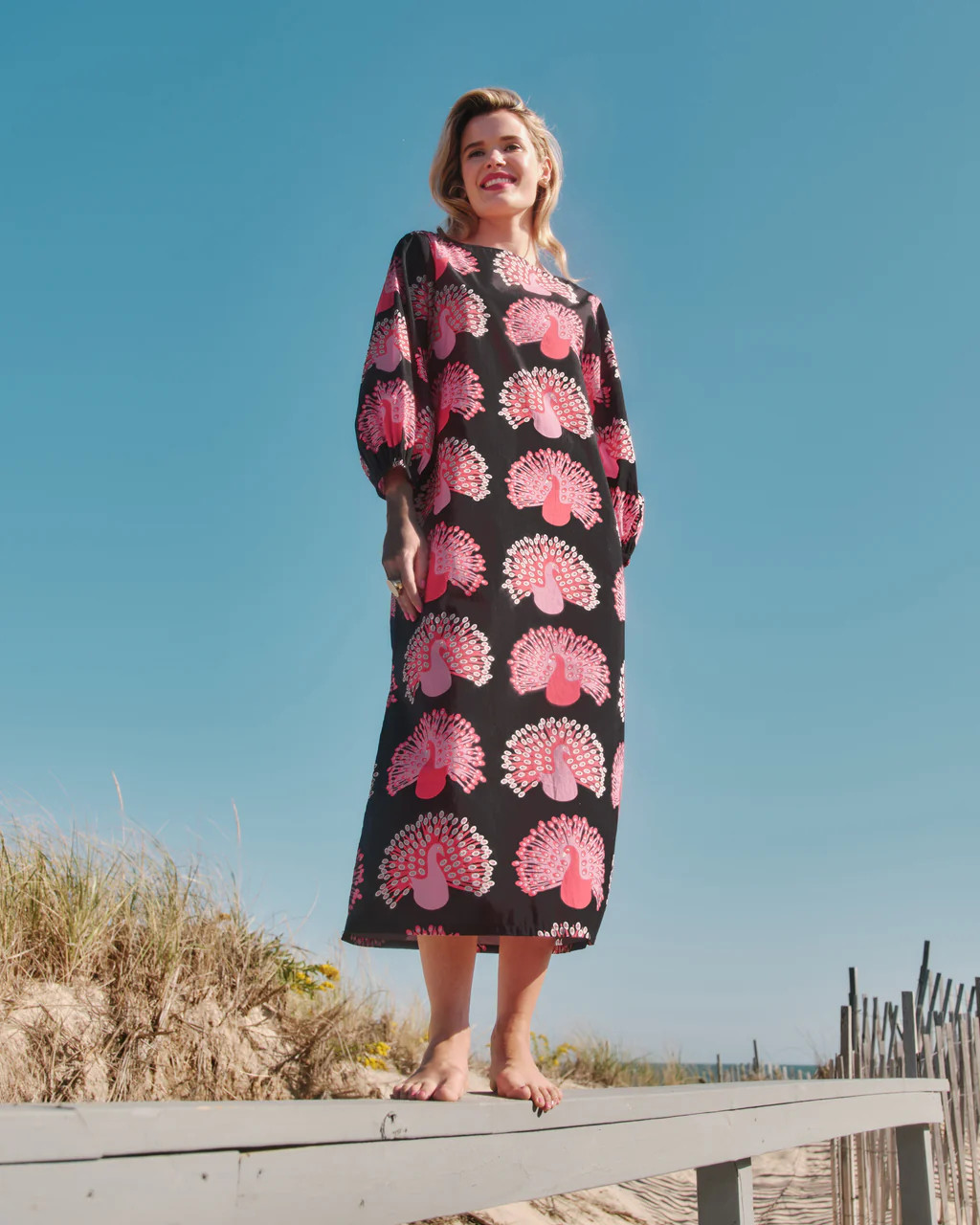 Minnow Maxi Dress - Peacock Black | Frances Valentine