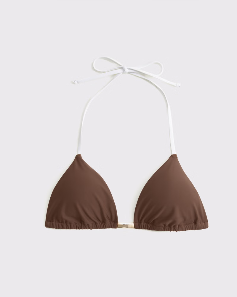 Halter String Triangle Bikini Top | Abercrombie & Fitch (US)