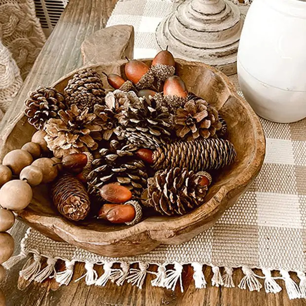 Rustic Pumpkin Decorative Dough Bowl | Antique Farm House