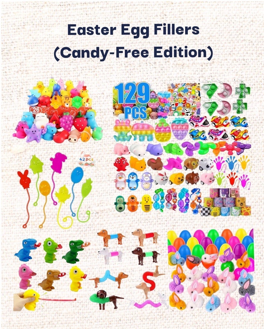 Amazon Easter Egg fillers (no candy needed 🐰✨) — tons of options under $20 + perfect for egg hunts! Shop everything linked below 💛 
#EasterBasketIdeas #LTKFamily #EasterForKids #MomFinds #AmazonFinds 