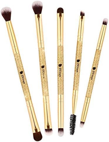 DUcare Eyeshadow Brush Set Duo End Eye Makeup Brushes Golden Glitter Professional Eyeshadow Brush... | Amazon (US)