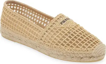 Prada Woven Raffia Espadrille (Women) | Nordstrom | Nordstrom