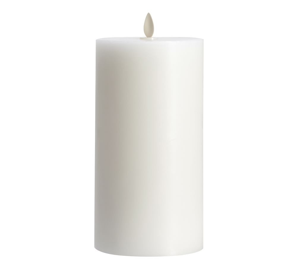 Premium Flickering Flameless Wax Pillar Candles | Pottery Barn (US)