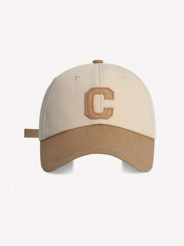 1pc [baseball Cap] Large C Letter Patchwork Hat For Boys And Girls, Street Dance Top Hat, Men's C... | SHEIN