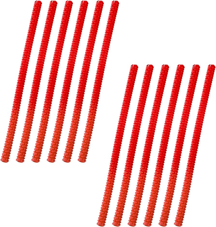 Lyellfe 12 Pack Silicone Oven Rack Shields, Red Oven Rack Protectors, 14 Inch Food Grade Microwav... | Amazon (US)