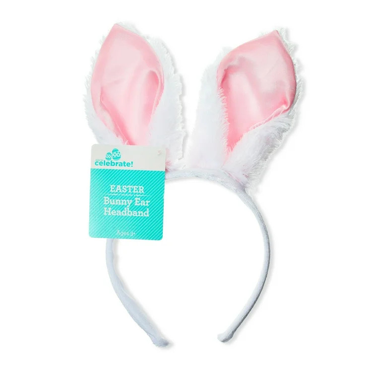 Easter White Bunny Ears Headband Party Hat, by Way To Celebrate | Walmart (US)