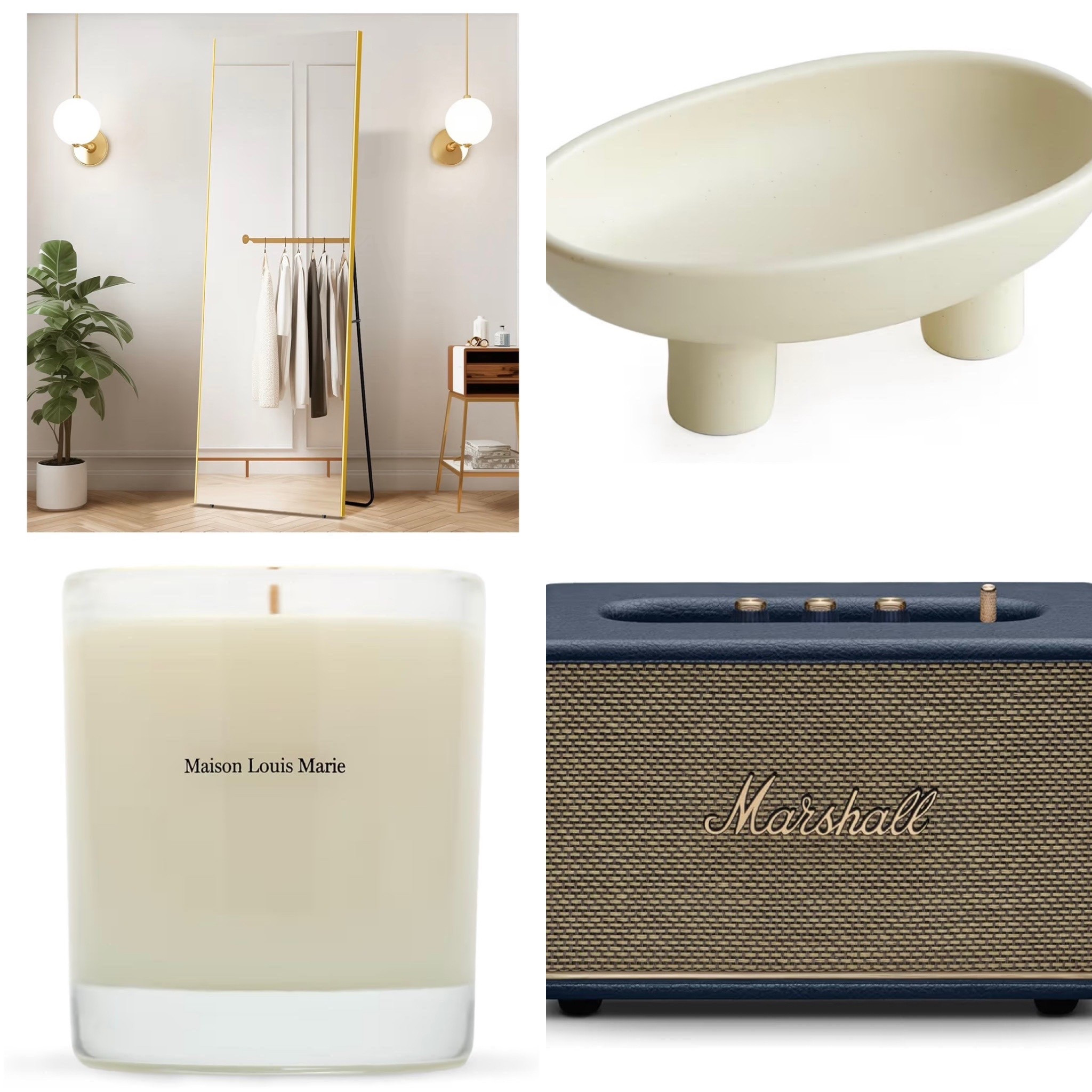 - affordable, light weight, huge mirror
- cute decor 
- the literal best candle 
- speakers don’t have to be ugly 

#LTKGiftGuide