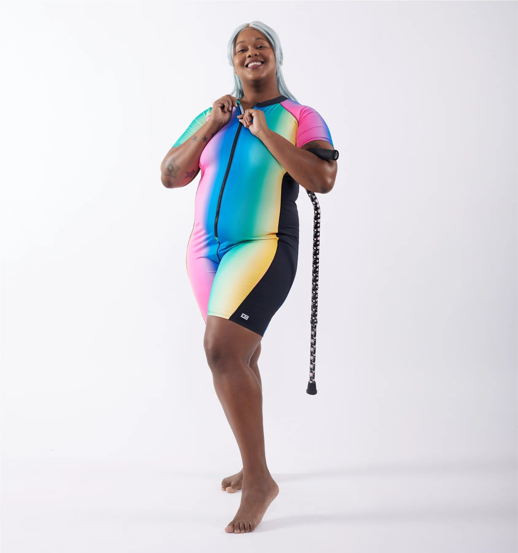 Swim 6" Unisuit - Melting Rainbow | TomboyX