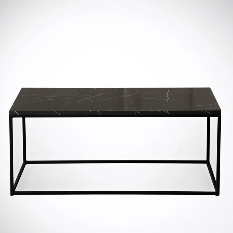 Cosco Frame Rectangle Coffee Table, Black Marble | Wayfair North America