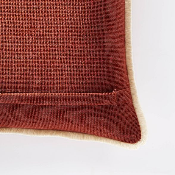 Square Geo Embroidered Throw Pillow Rust - Threshold™ designed with Studio McGee | Target