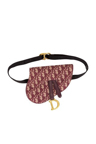 Dior Trotter Oblique Saddle Belt Bag in Red | FWRD 