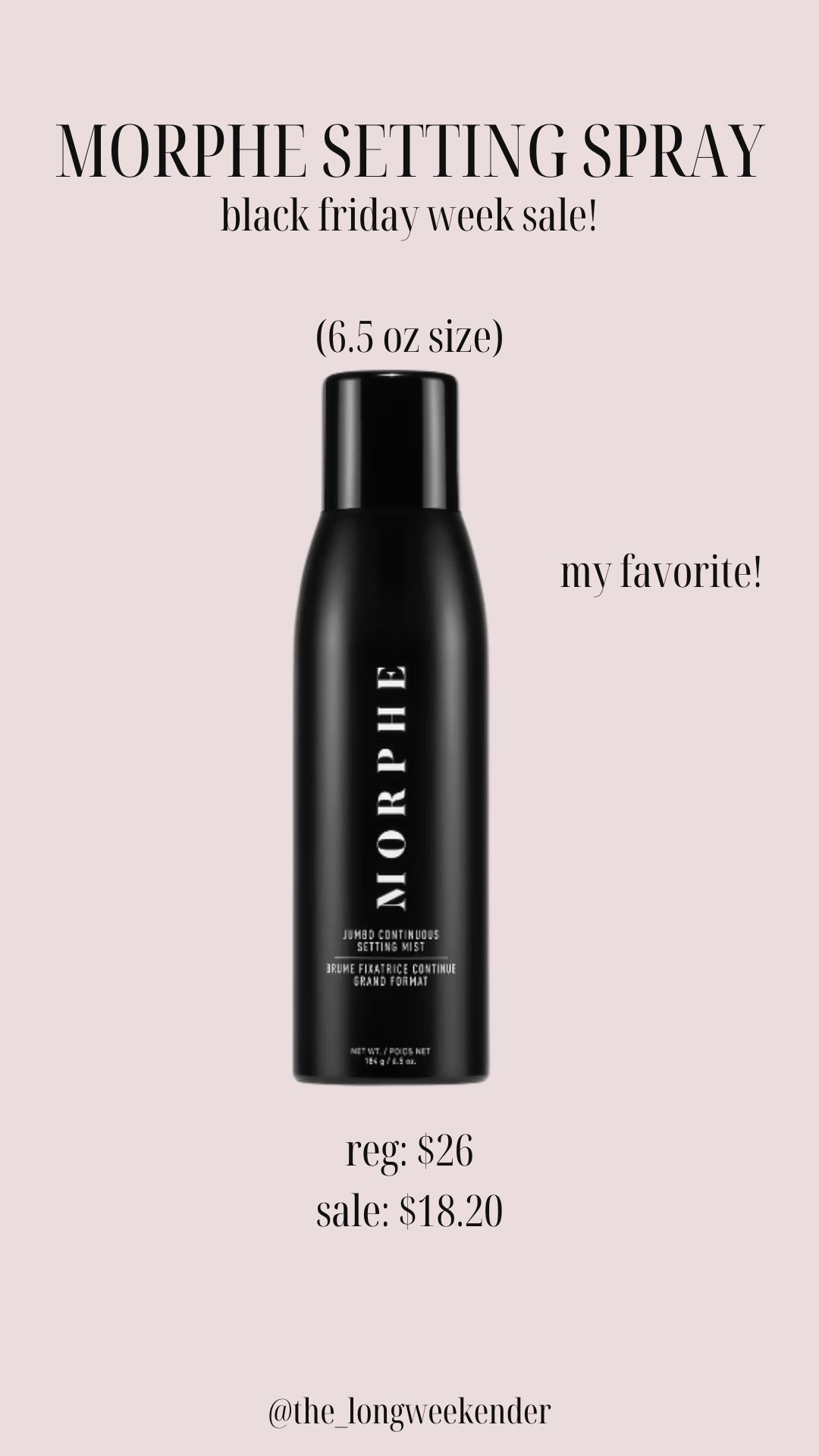 I love the Morphe makeup setting spray! It’s my favorite and it’s on major sale right now for Black Friday and Cyber Monday! 

#LTKBeauty #LTKCyberWeek #LTKSaleAlert