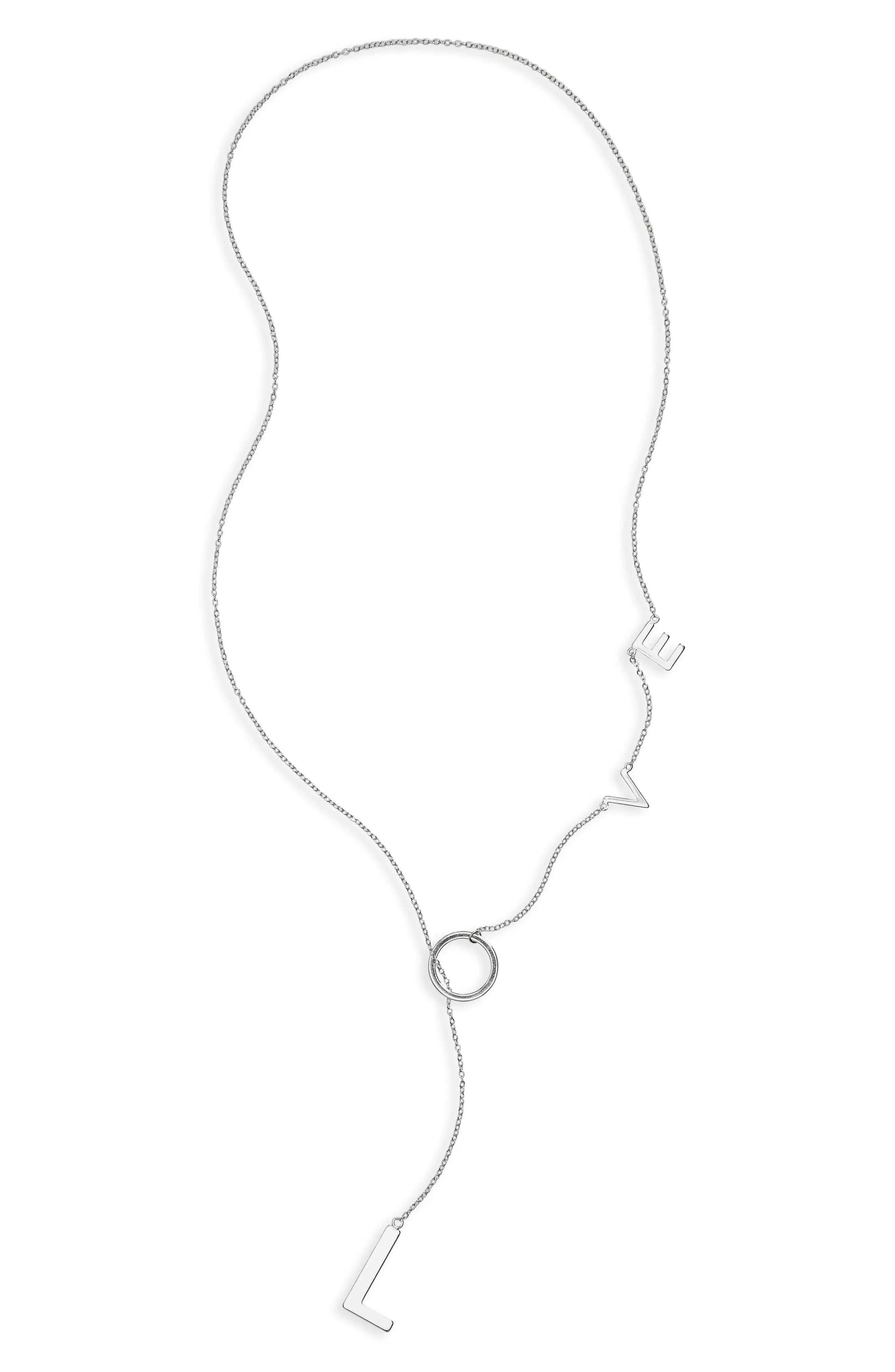 Adornia Love Lariat Necklace | Nordstrom