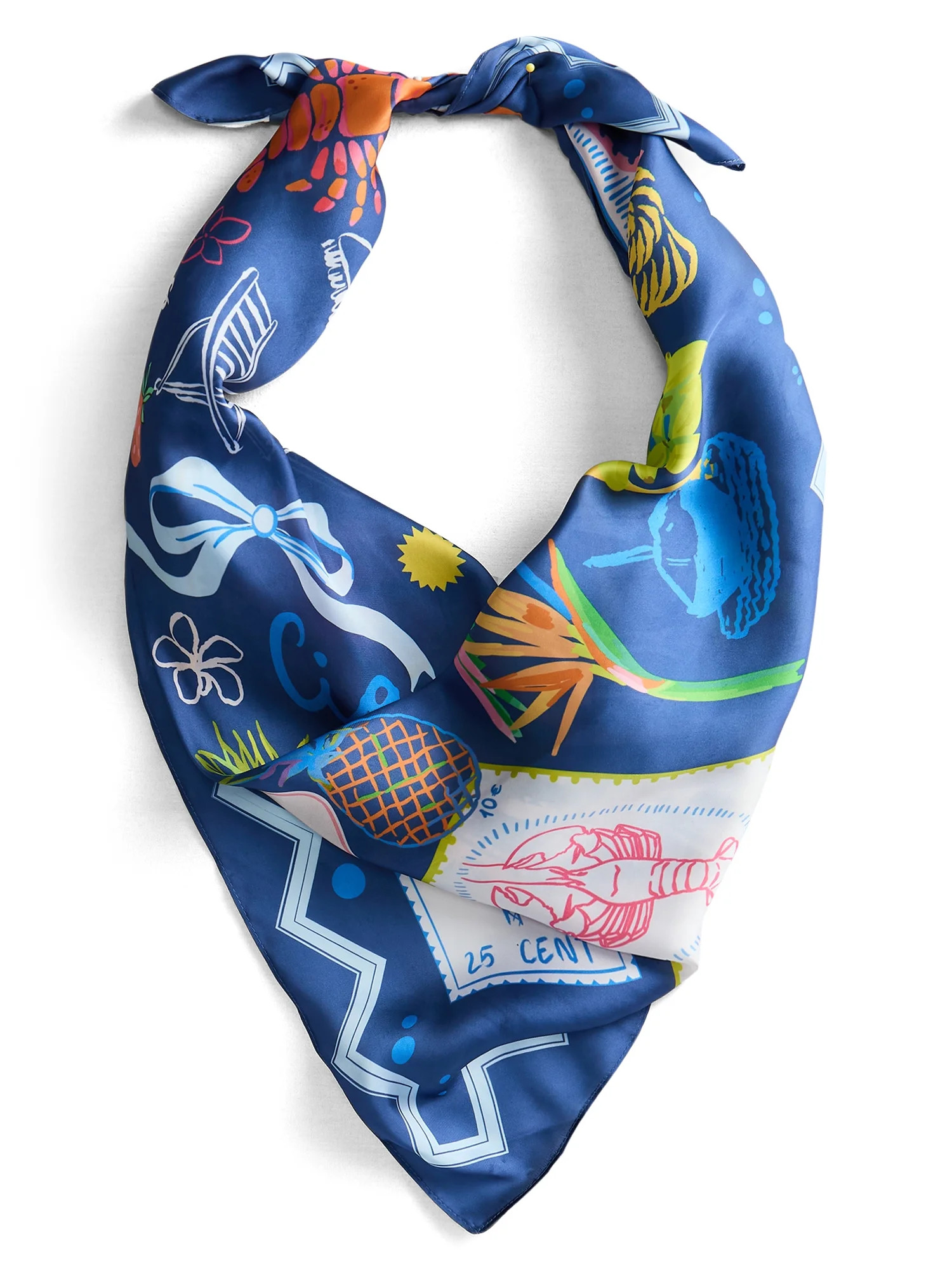 No Boundaries Printed Square Scarf, Women’s | Walmart (US)