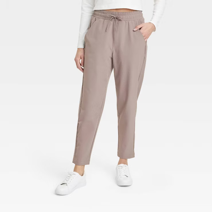 Women's Stretch Woven Taper Pants - All in Motion™ | Target