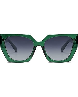 SOJOS Retro Cateye Polarized Oversized Sunglasses Womens Vintage Square Designer Sunnies SJ2205 | Amazon (US)
