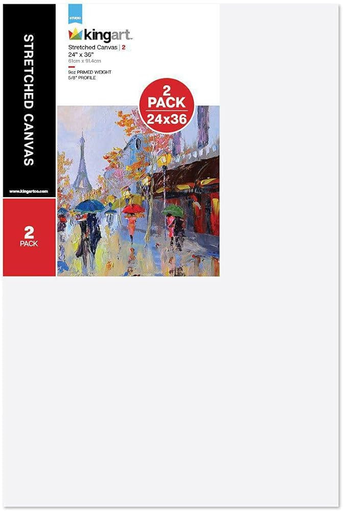 KINGART Stretched Canvas 24 x 36", 2-Pack (810-2) | Amazon (US)