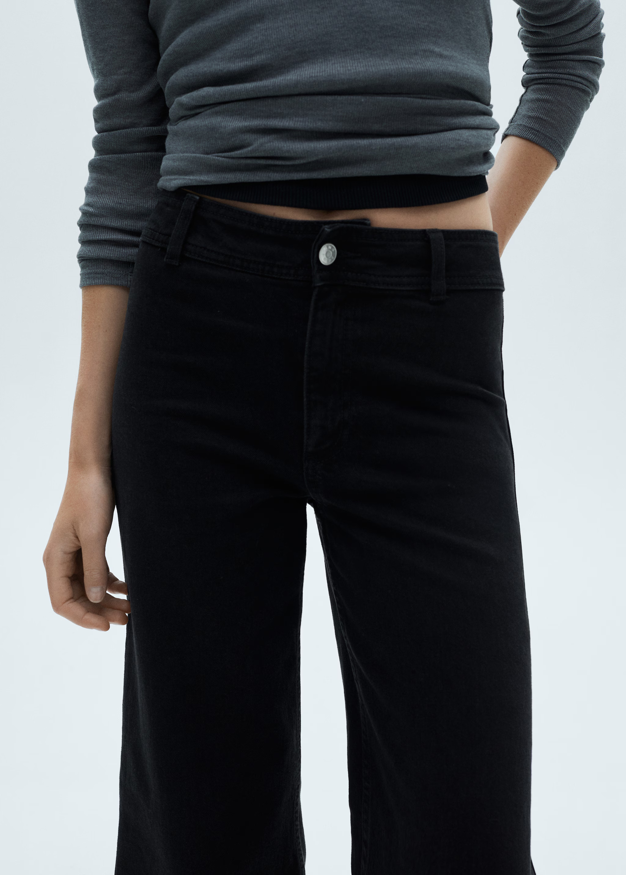 Catherin culotte high-rise jeans | MANGO (US)