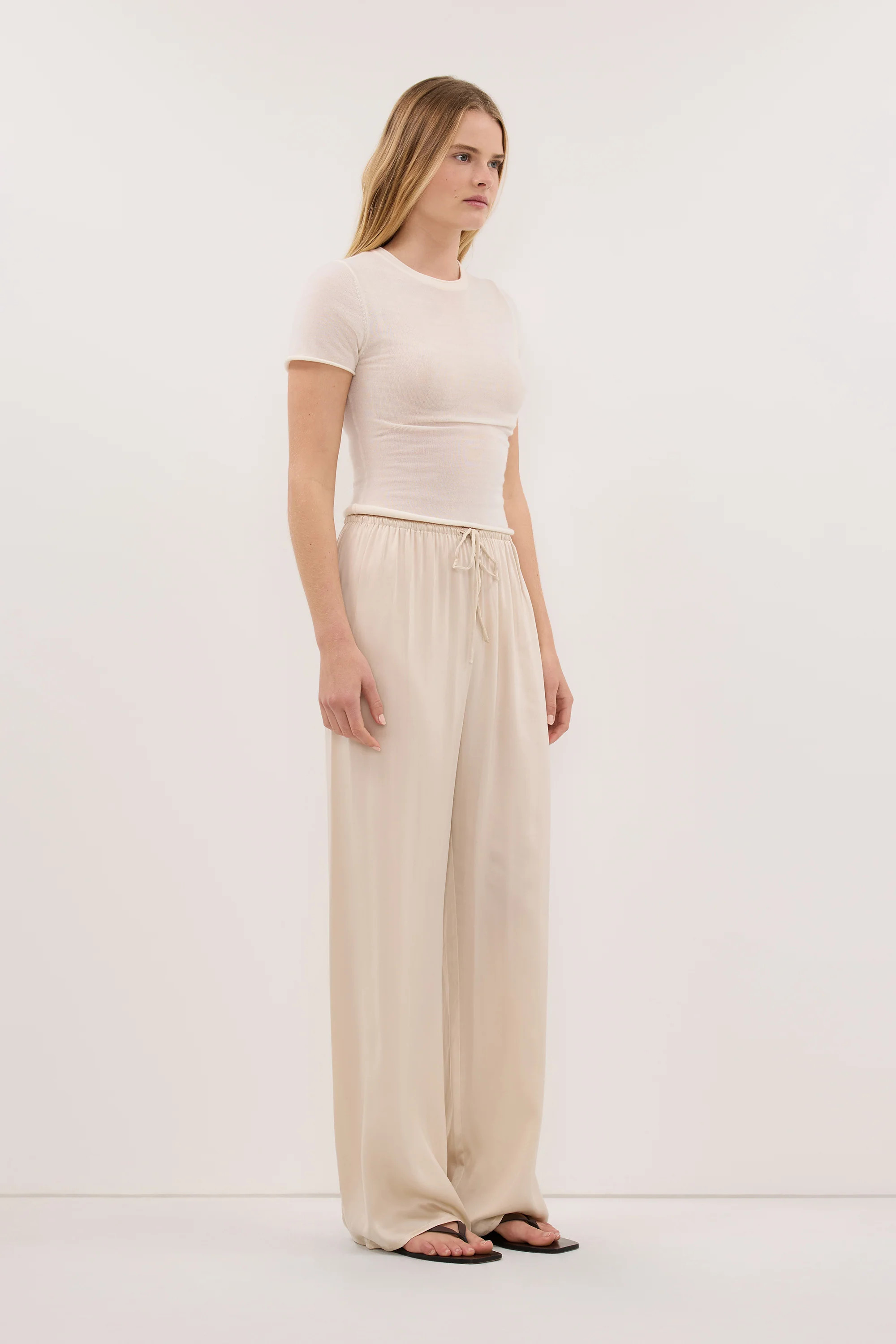 PERCY SANDSTONE SILK PANT | DISSH
