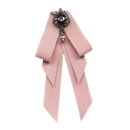 Bow Tie for Women Bowknot Necktie Elegant Ribbon Women Vintage College Style Solid Color Bowties Brooch Pin for Gift Suit Shirt | Walmart (US)