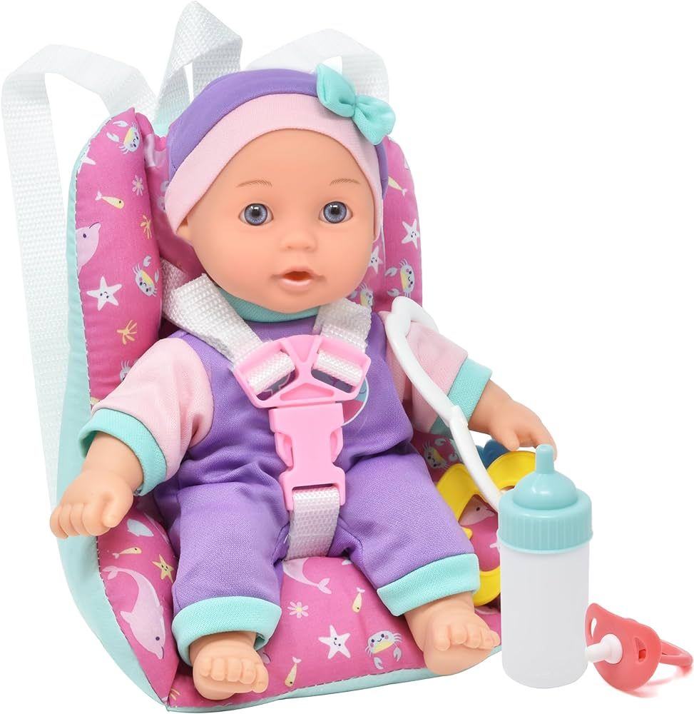 Soft Body Baby Doll for Toddlers with Take Along Doll Backpack Carrier Accessories, Interactive 1... | Amazon (US)