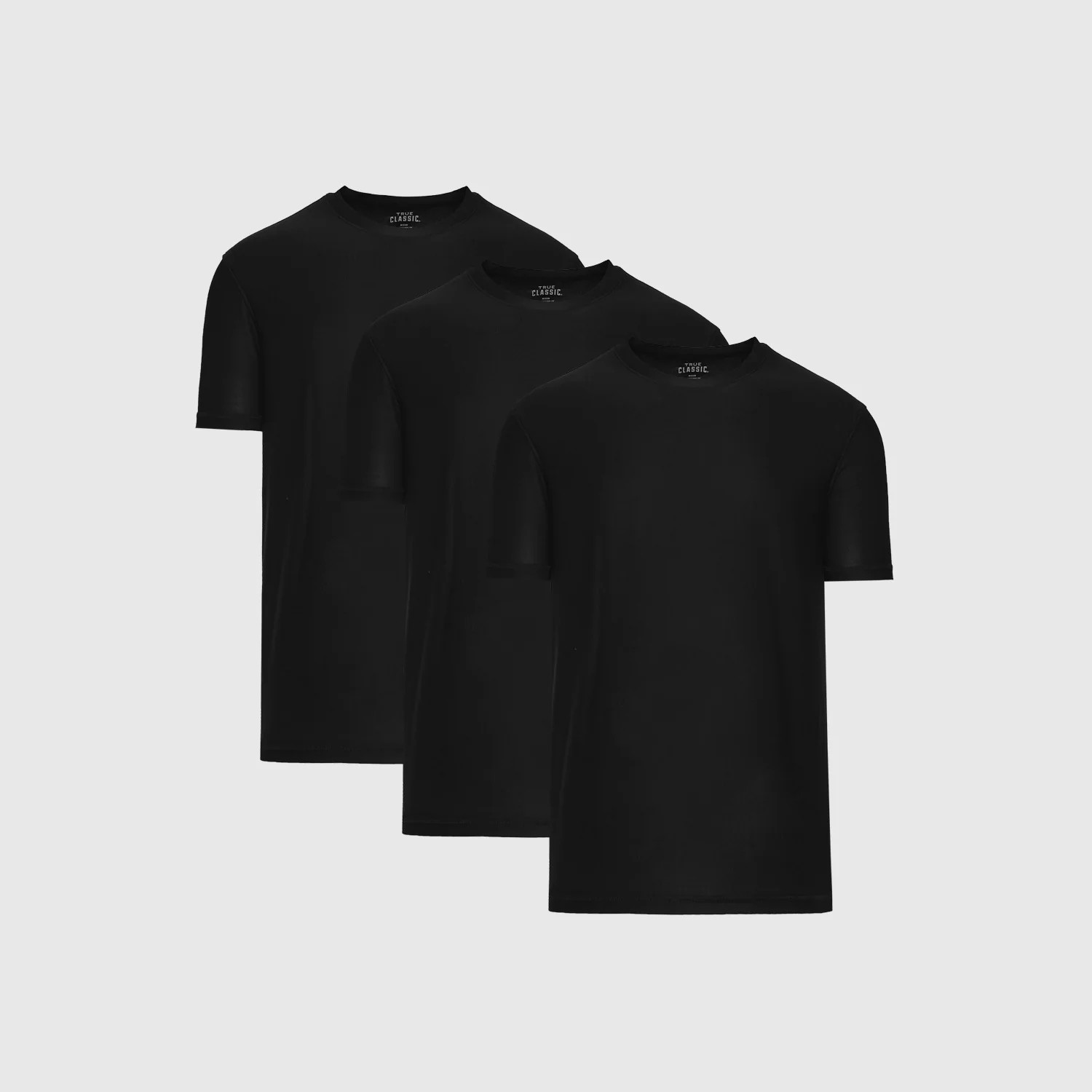 All Black Active Crew 3-Pack | True Classic