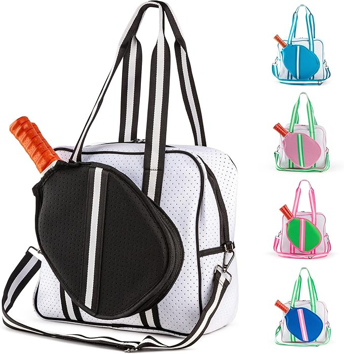 Pickleball Bags for Women, Crossbody Women's Pickleball Bag, Neoprene Pickleball Paddle Bag, Pick... | Amazon (US)