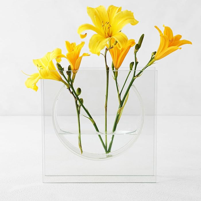 Z GALLERIE Clear Glass Vase, Glass Flower Vases for Centerpieces Home Decor, Solaris Vase for Wed... | Amazon (US)