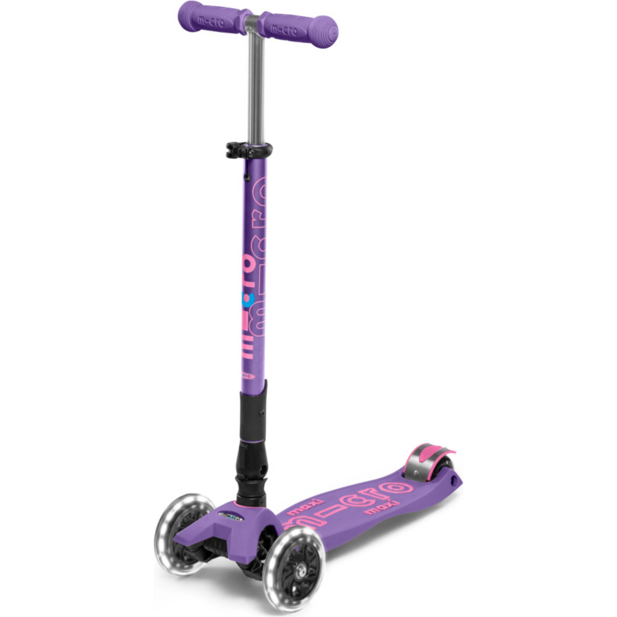 Maxi Deluxe Foldable LED Kids Scooter, Purple | Maisonette